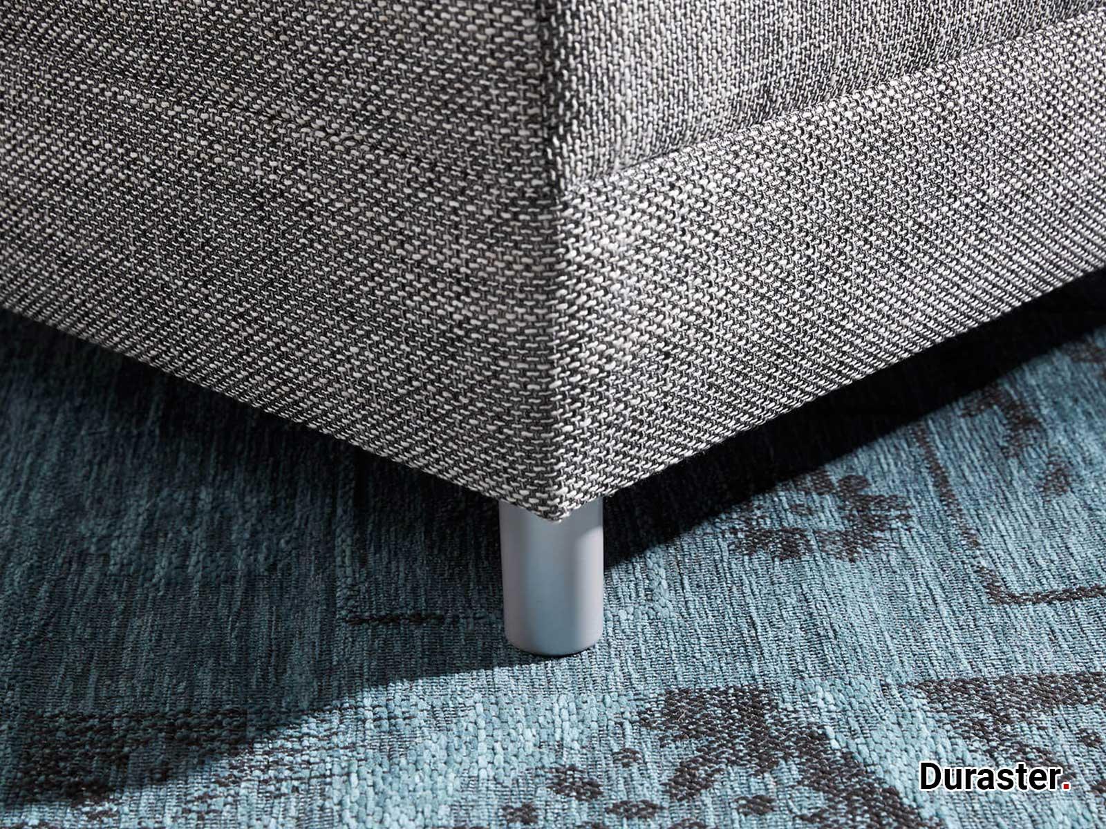 Norwich Premium Light Gray Fabric Ottoman #37 - Duraster