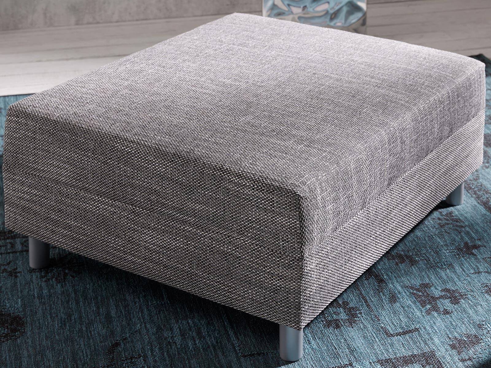 Norwich Premium Light Gray Fabric Ottoman #37 - Duraster