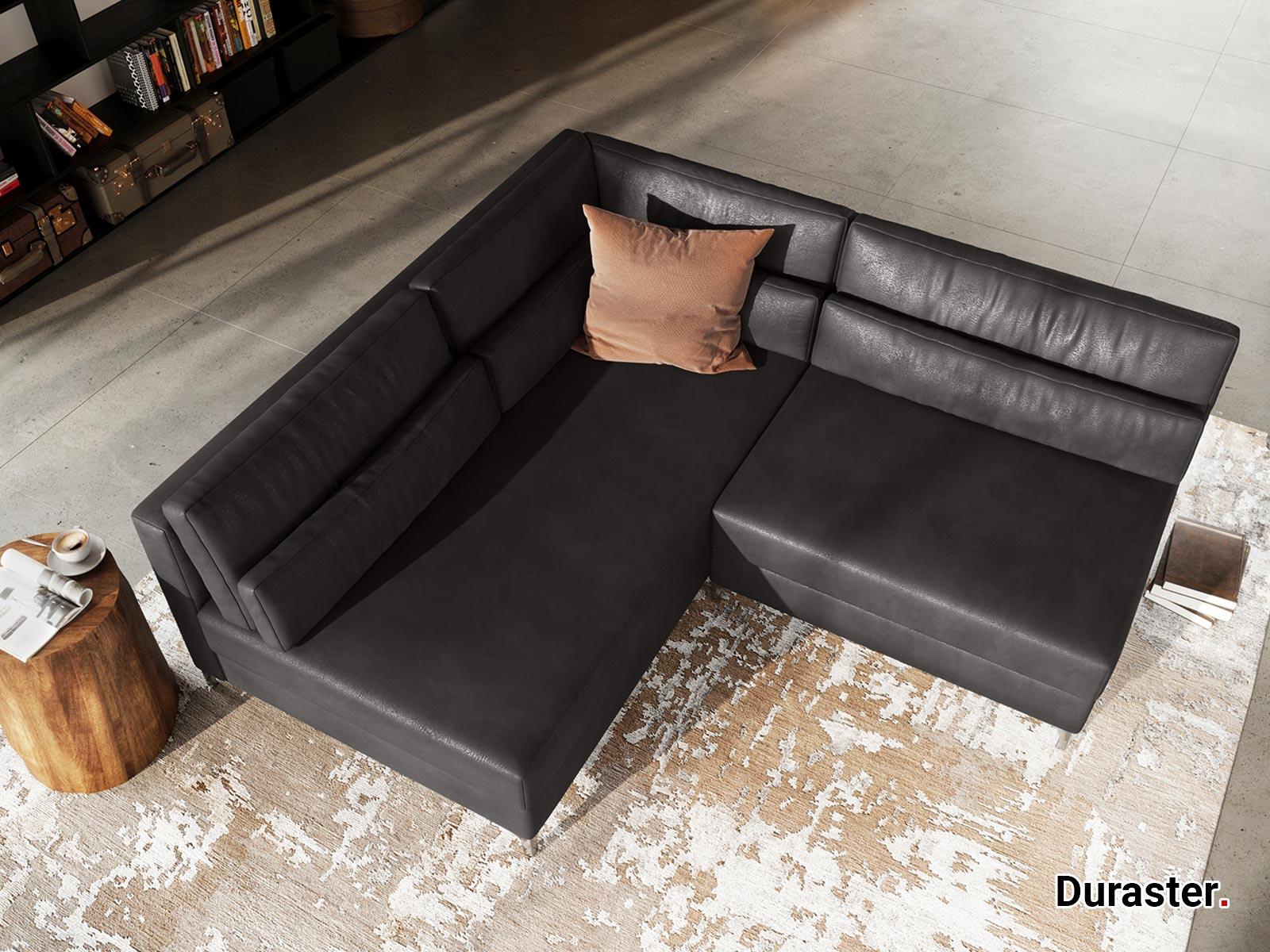Diana Modern Anthracite Ottoman Left #27 - Duraster