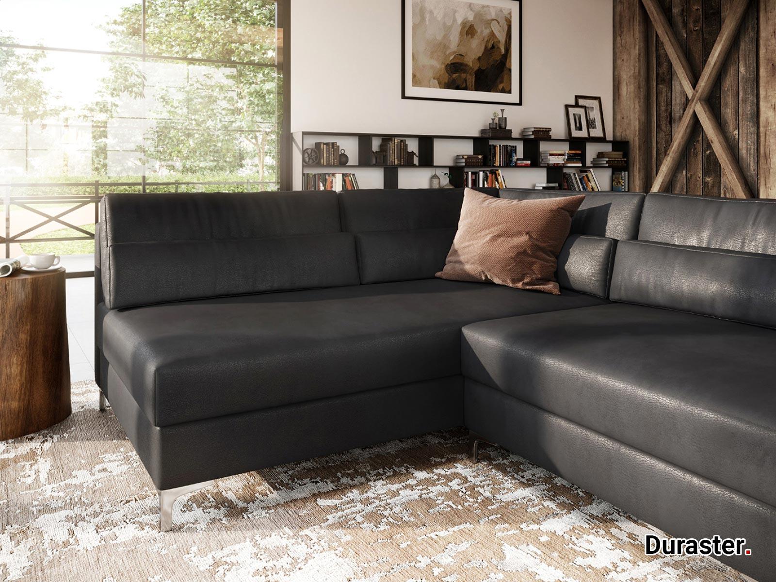 Diana Modern Anthracite Ottoman Left #27 - Duraster