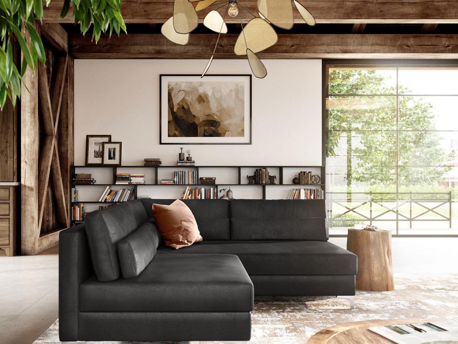 Diana Modern Anthracite Ottoman Right #26 - Duraster