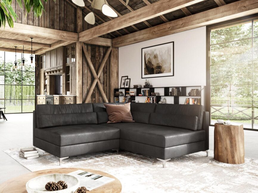 Diana Modern Anthracite Ottoman Right #26 - Duraster