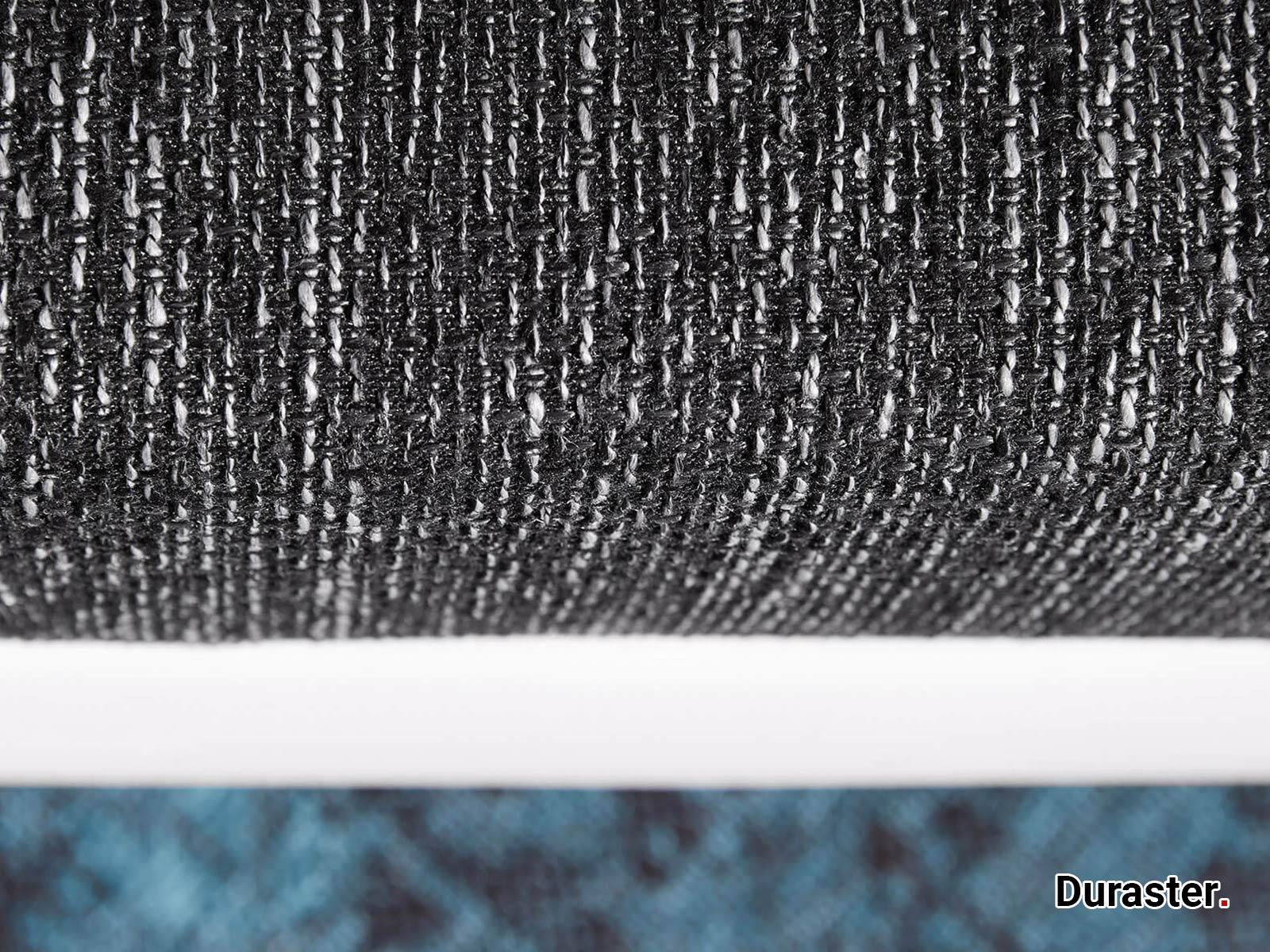 Norwich Premium White Black Fabric Ottoman #38 - Duraster
