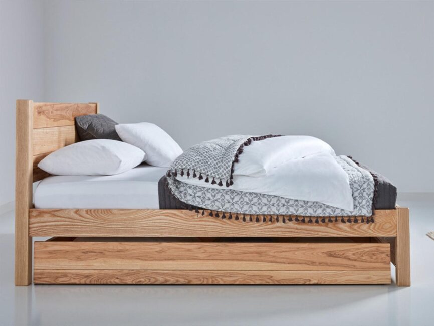 Preyas Solid Acacia wood Storage Bed #25 - Duraster