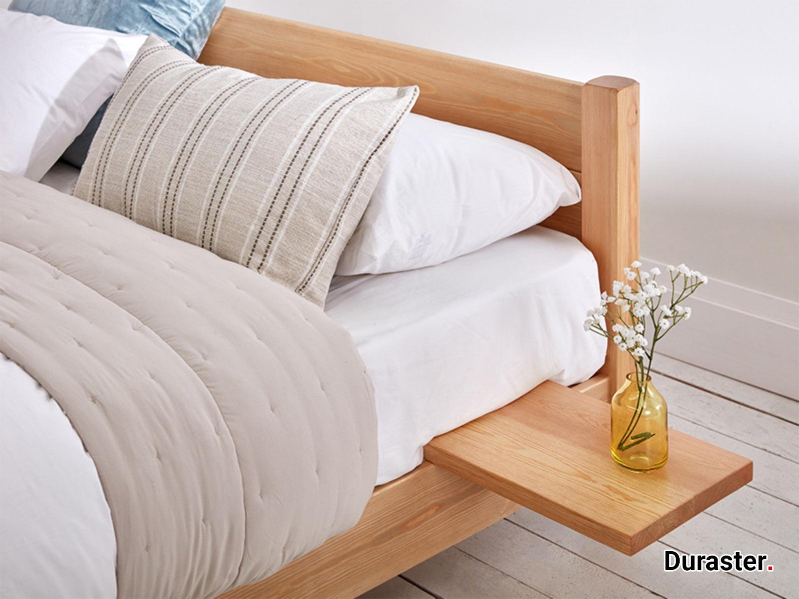 Preyas Solid Acacia wood Storage Bed #25 - Duraster