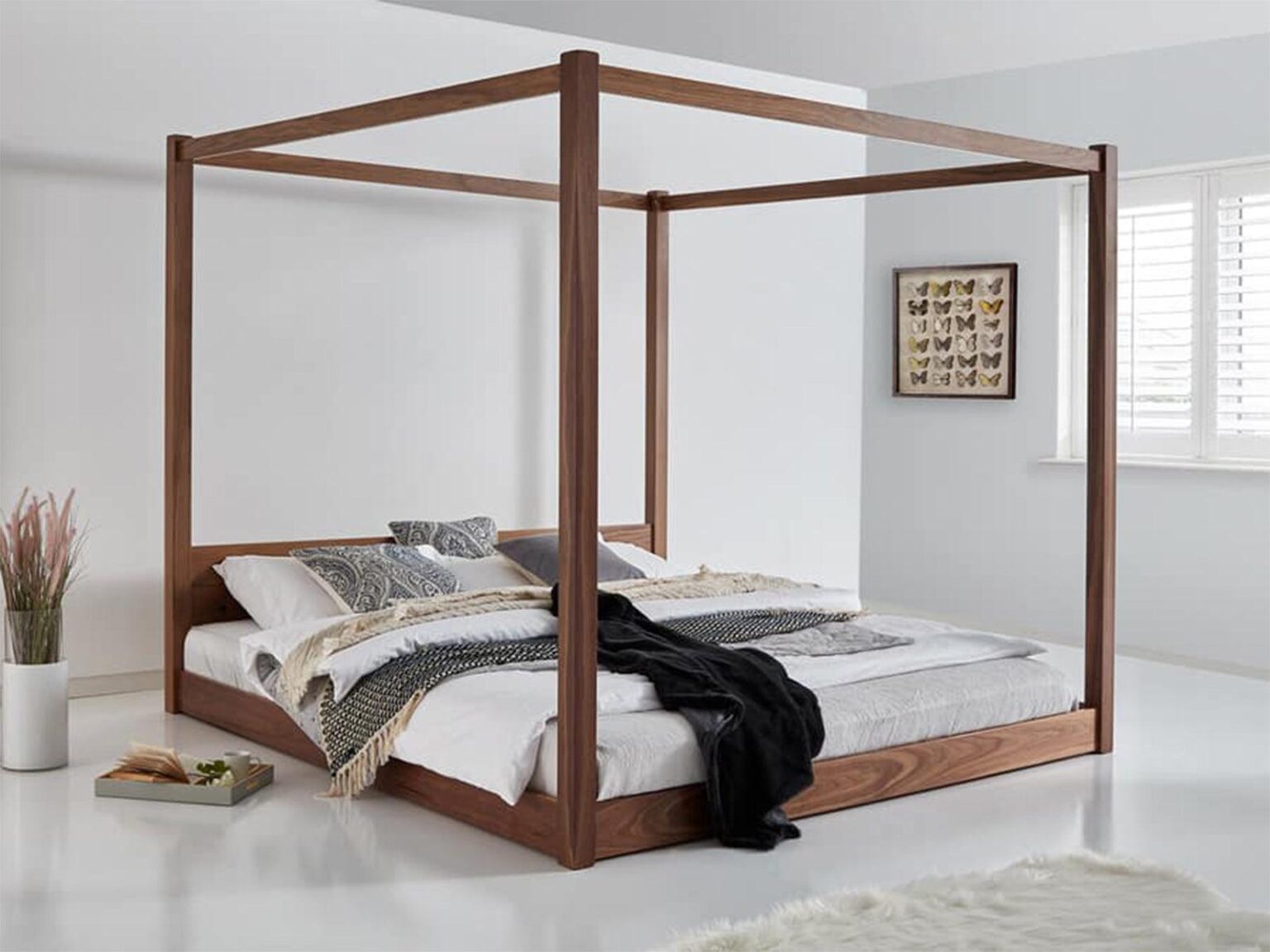 Preyas Solid Sheesham Wood Four-Poster Bed #27 - Duraster