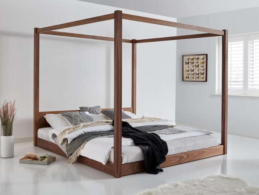 Preyas Solid Sheesham Wood Four-Poster Bed #27 - Duraster