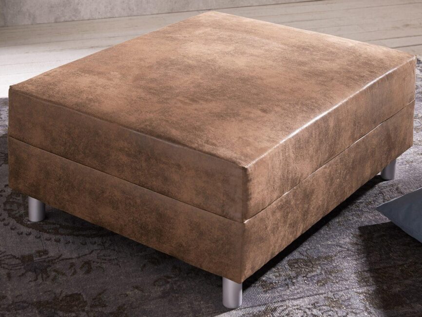 Norwich Vintage Brown Ottoman #31 - Duraster