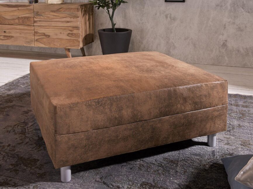 Norwich Vintage Brown Ottoman #31 - Duraster