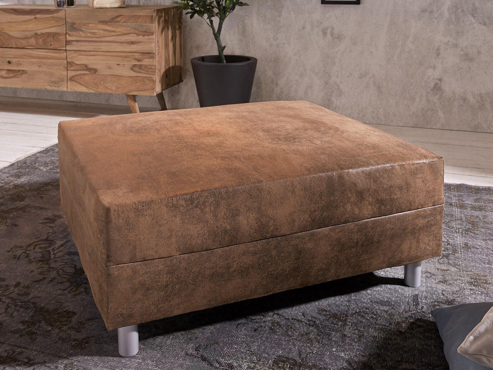 Norwich Vintage Brown Ottoman #31 - Duraster