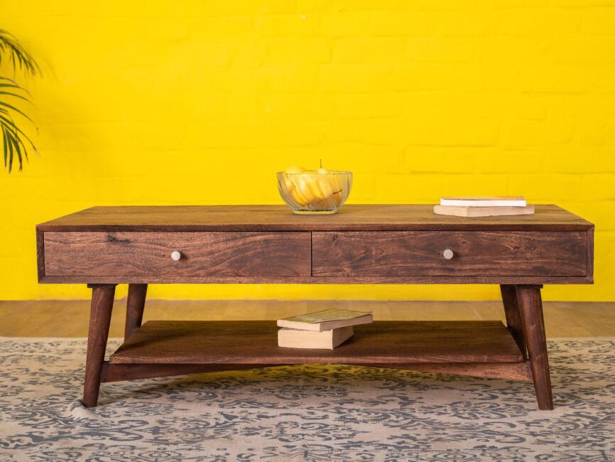 Rotterdam Stylish Acacia wood Retro Coffee Table #3 - Duraster