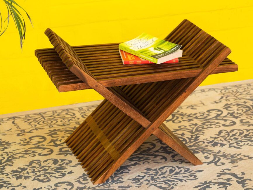 Rotterdam Modern Acacia wood Side table  #1 - Duraster