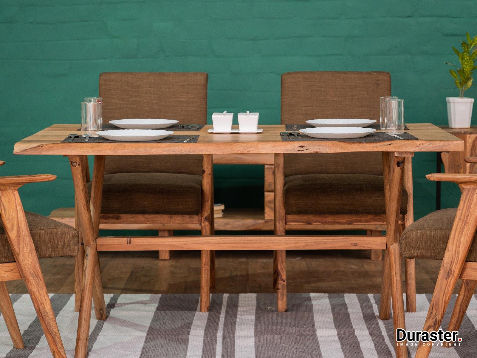 Hawkin Solid wood Handmade Live Edge Dining Set #1 - Duraster