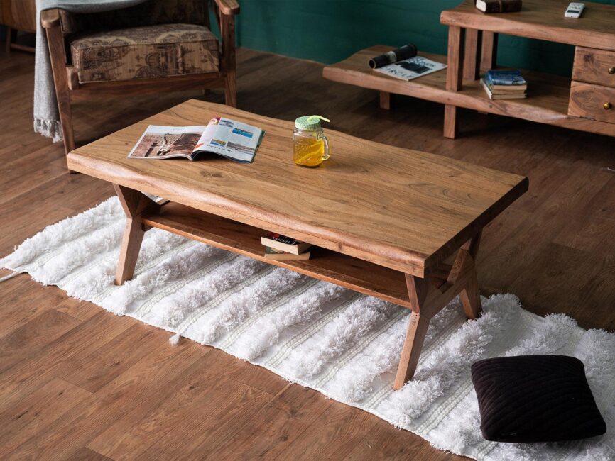 Hawkin Stylish Acacia wood Coffee table #1 - Duraster
