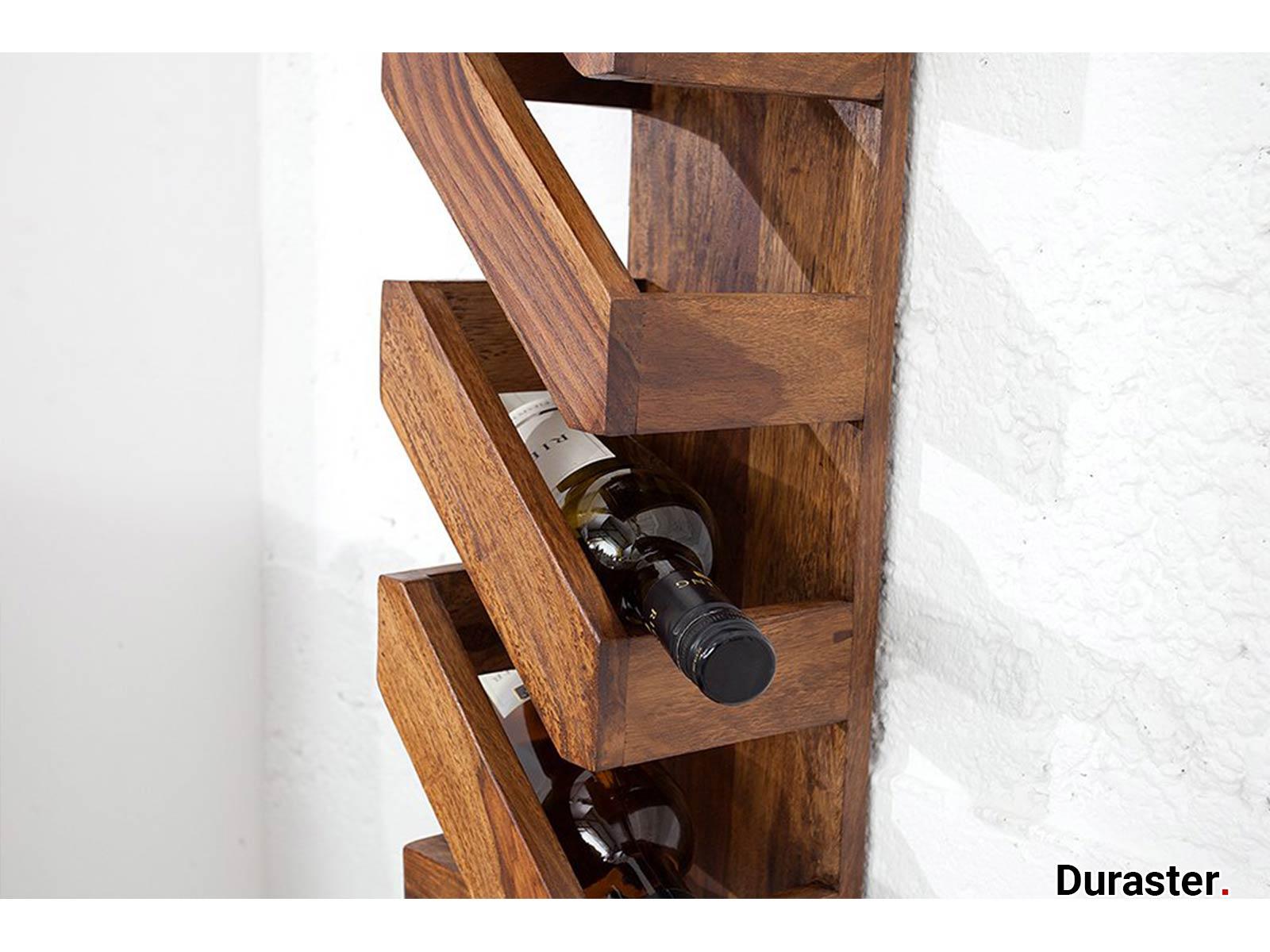 Torpedo Modern Sheesham Wood Bottle-Rack Wallshelf#1 - Duraster