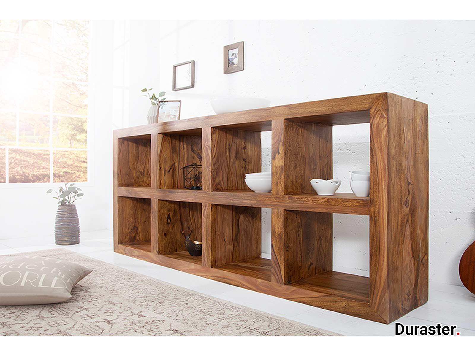 Torpedo Modern sheesham wood Room Divider Bookshelf #3 - Duraster
