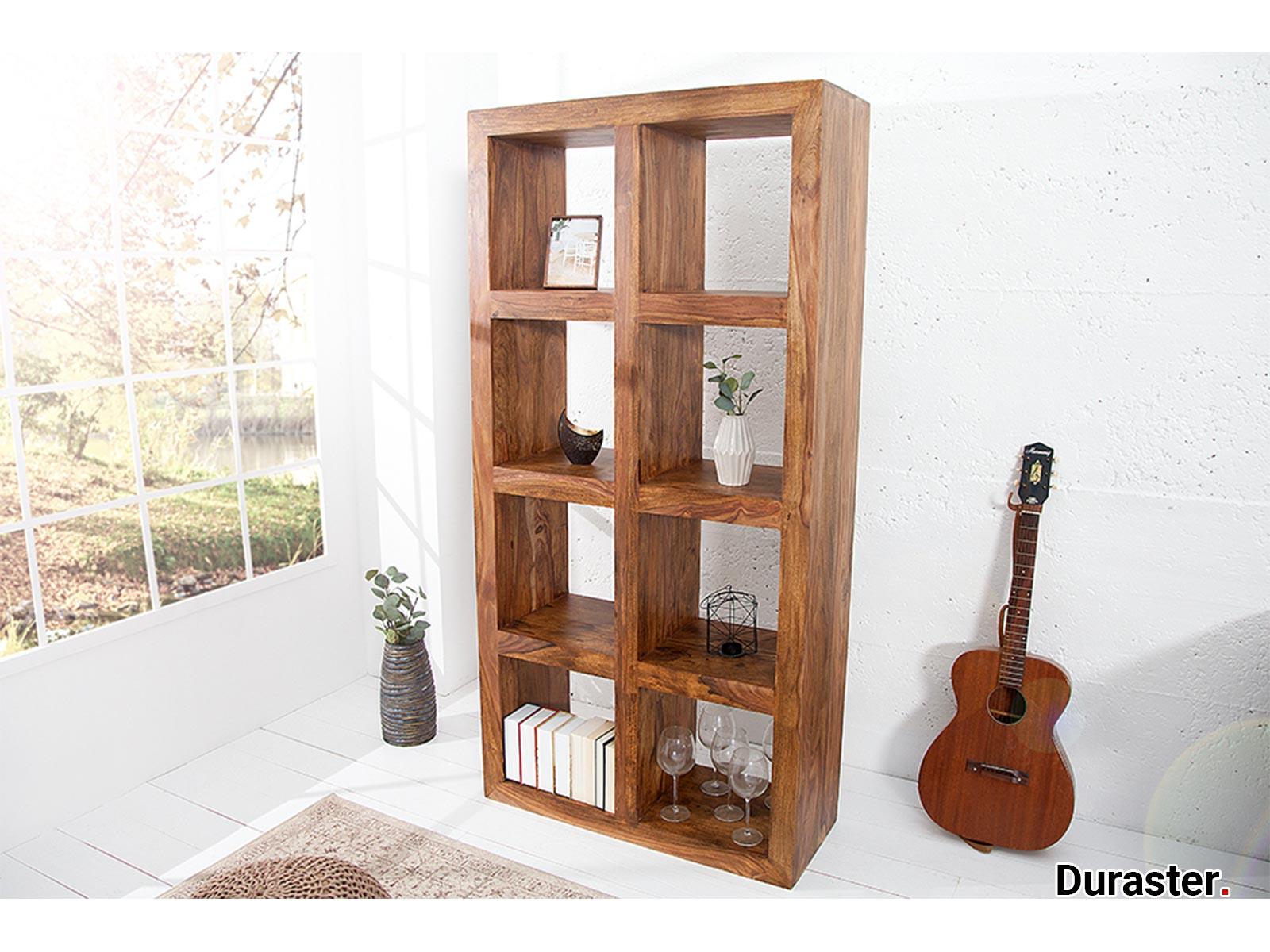 Torpedo Modern sheesham wood Room Divider Bookshelf #3 - Duraster