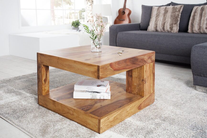 Torpedo Modern Sheesham Wood Coffee Table#2 - Duraster
