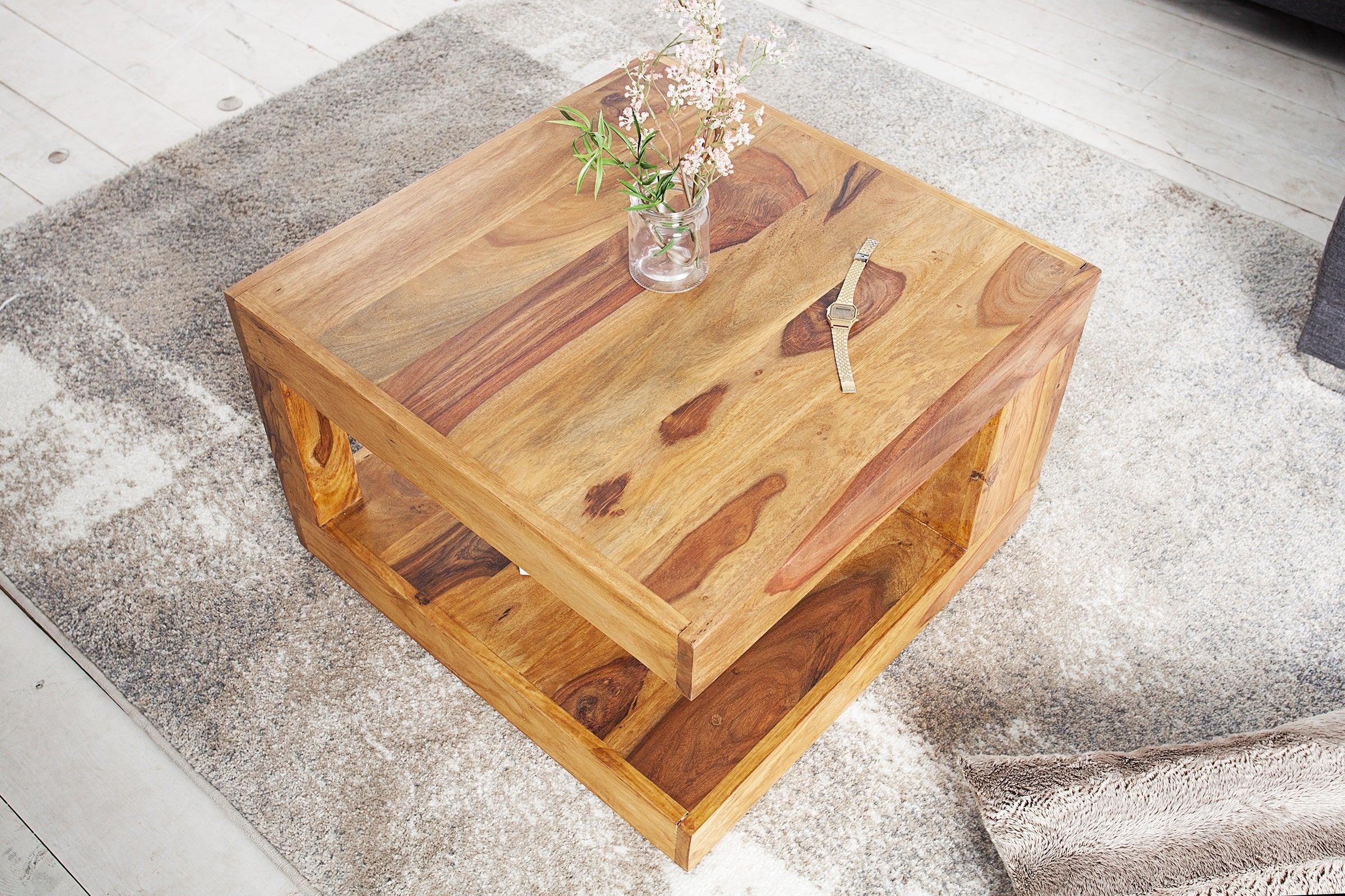 Torpedo Modern Sheesham Wood Coffee Table#2 - Duraster