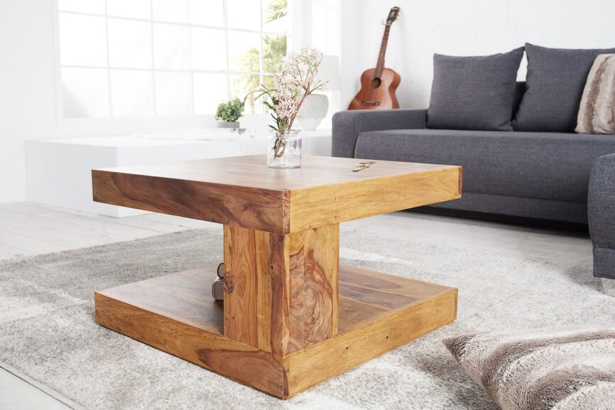Torpedo Modern Sheesham Wood Coffee Table#2 - Duraster
