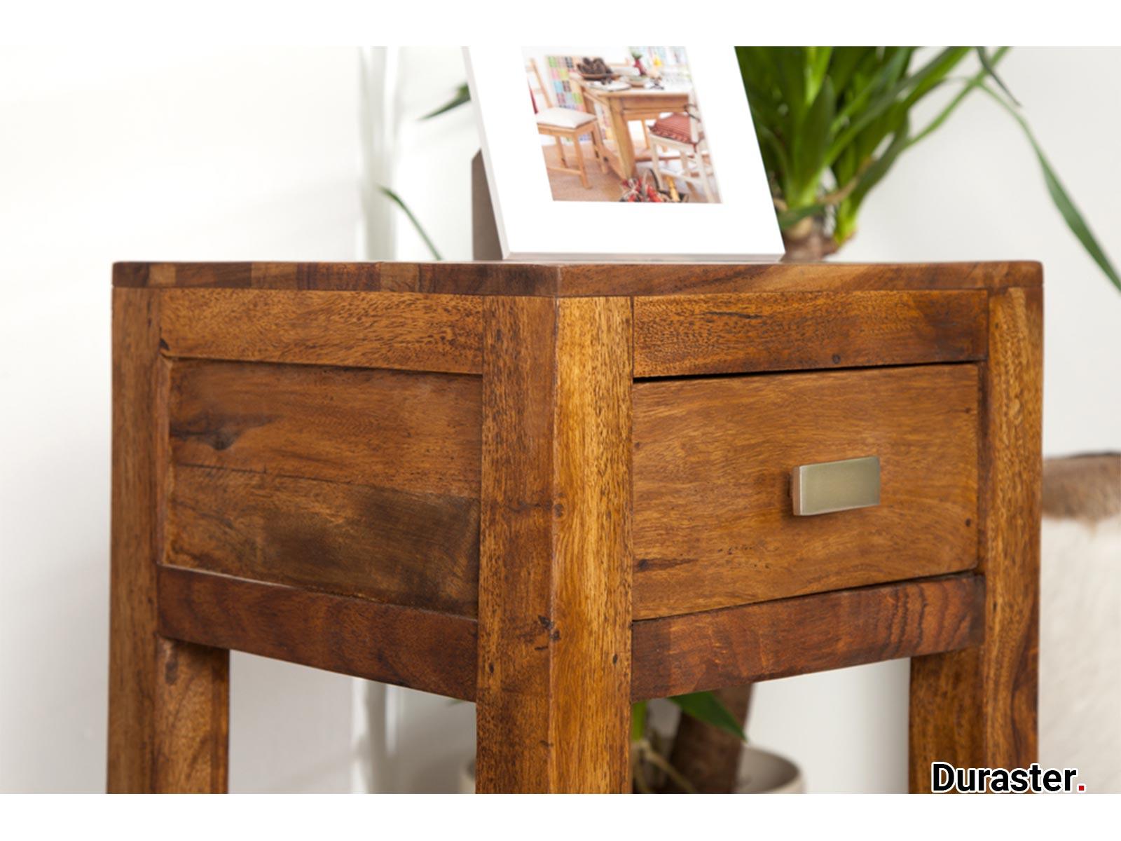 Sheesham Wood Bedside Table with Drawer