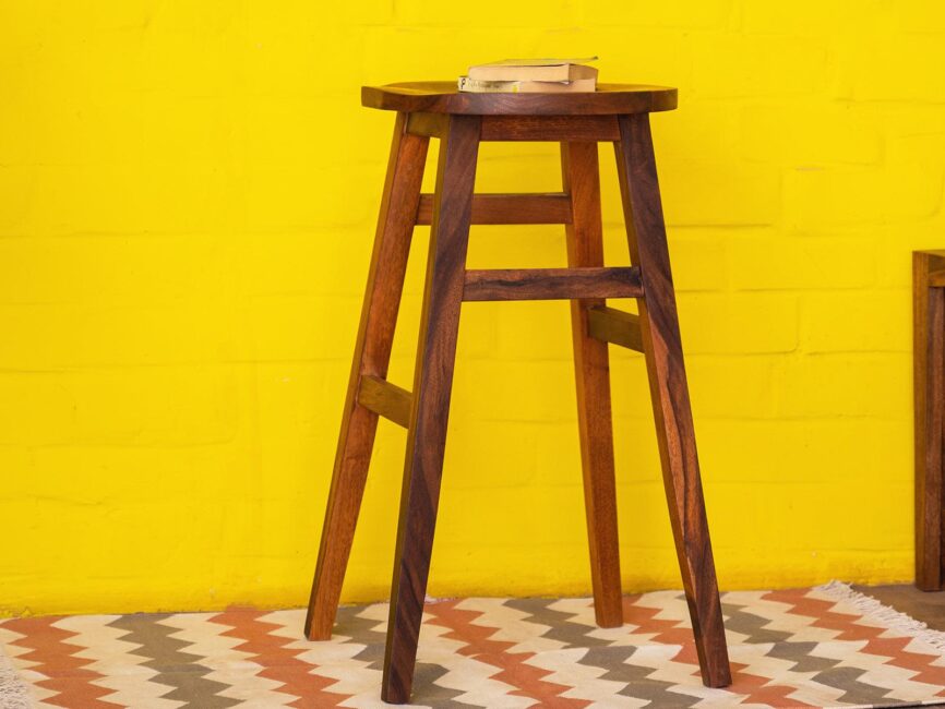 Vismit Modern Sheesham wood Bar Stool #1 - Duraster