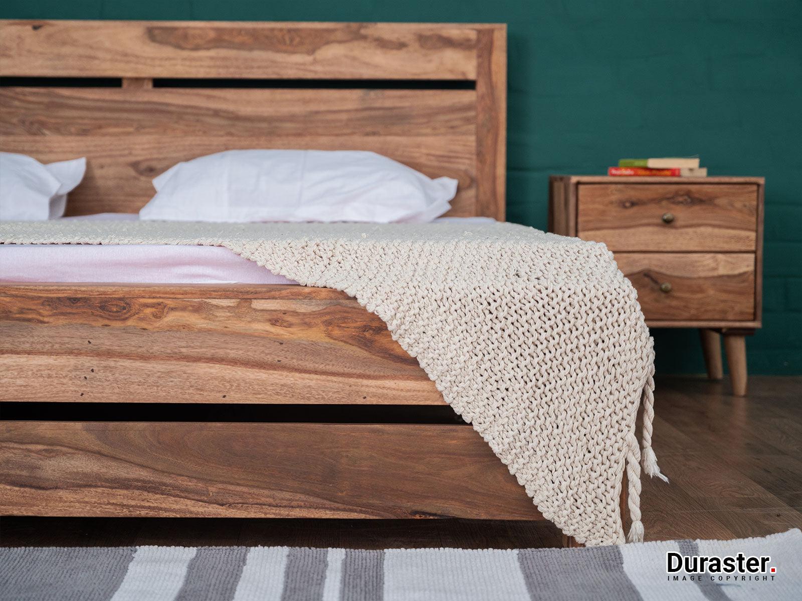Hawkin Modern Sheesham wood Bed #4 - Duraster