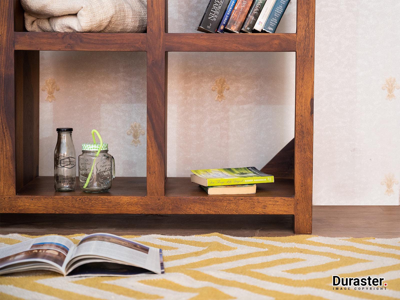Vismit Modern Sheesham wood Sleek Room Divider Bookshelf #9 - Duraster