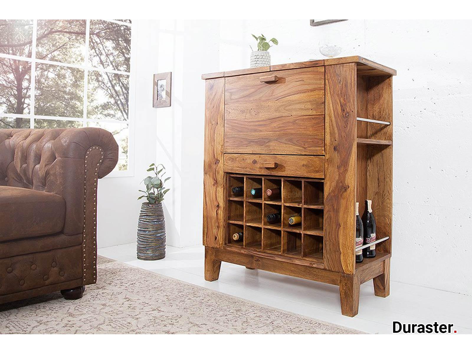 Torpedo Modern Sheesham Wood Bar Cabinet#1 - Duraster