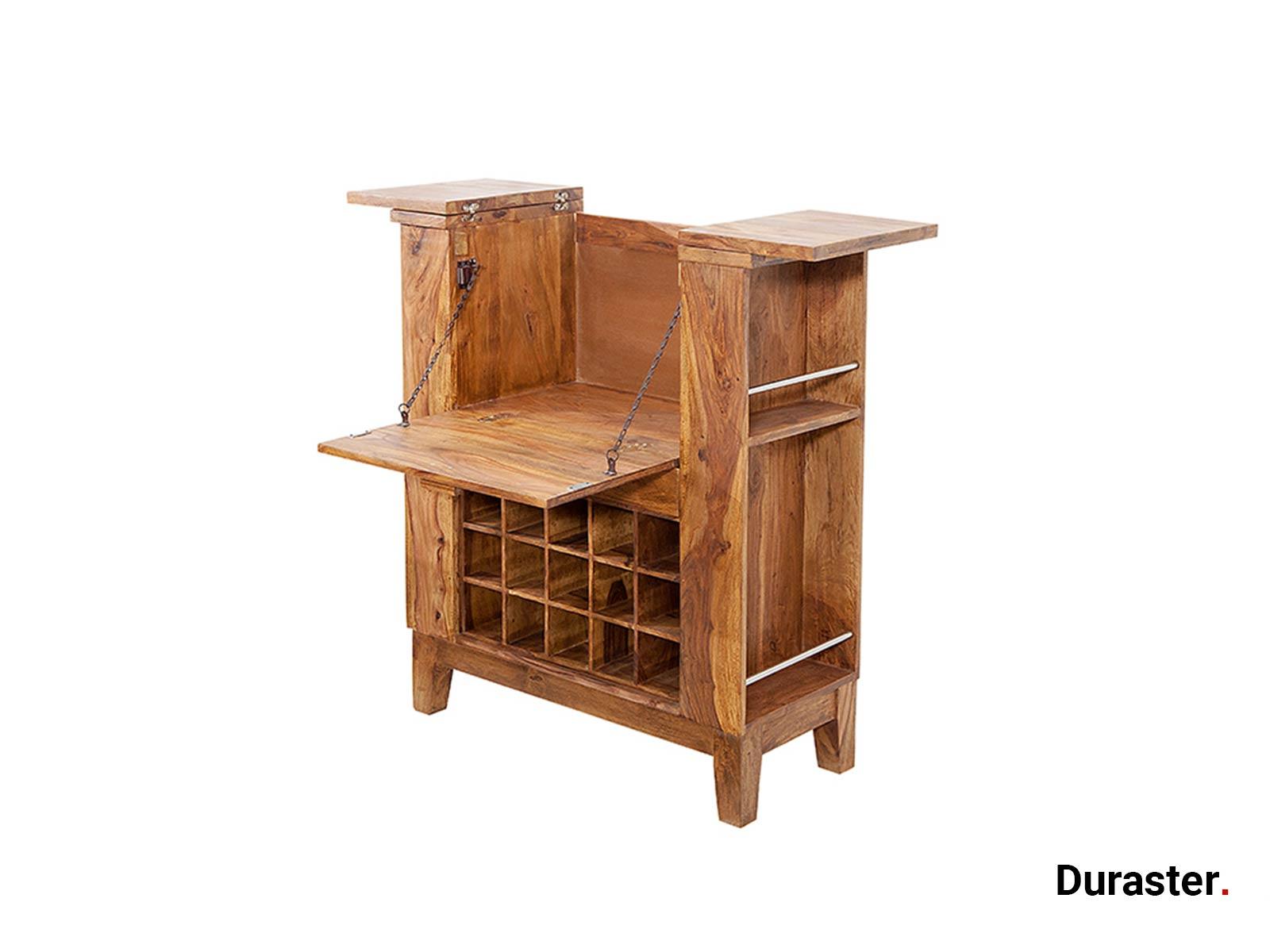 Torpedo Modern Sheesham Wood Bar Cabinet#1 - Duraster