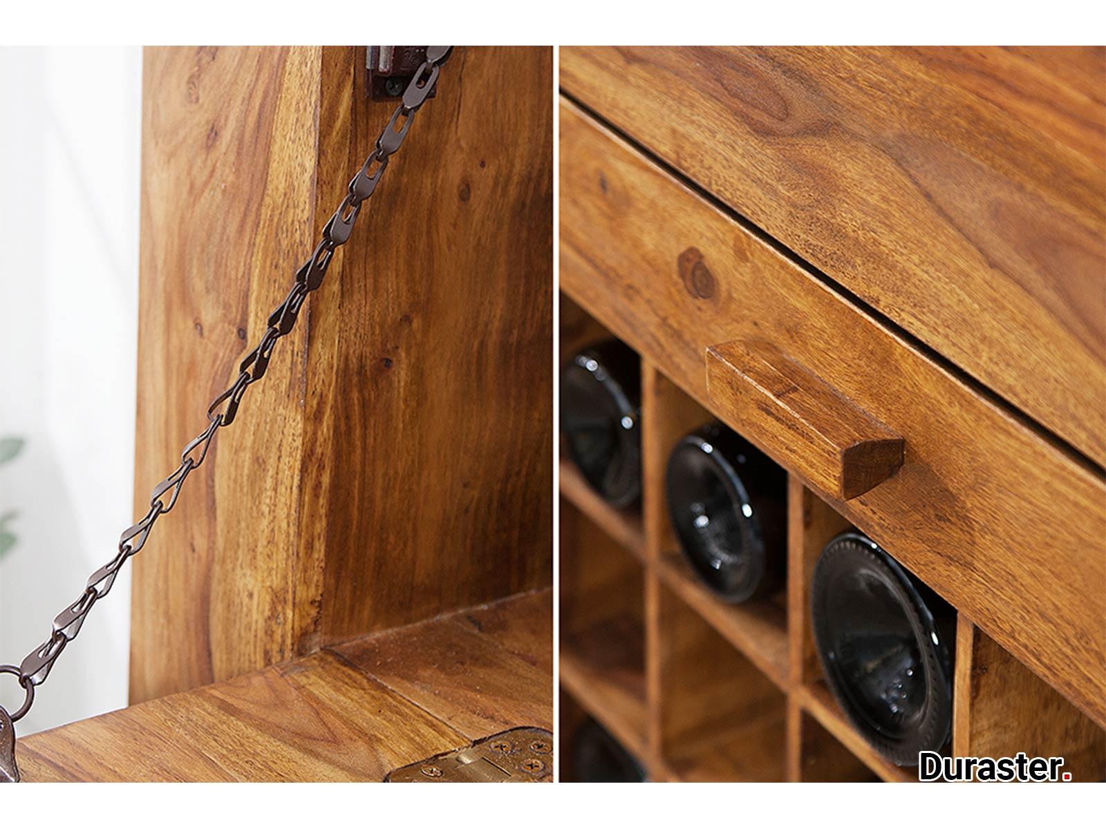 Torpedo Modern Sheesham Wood Bar Cabinet#1 - Duraster