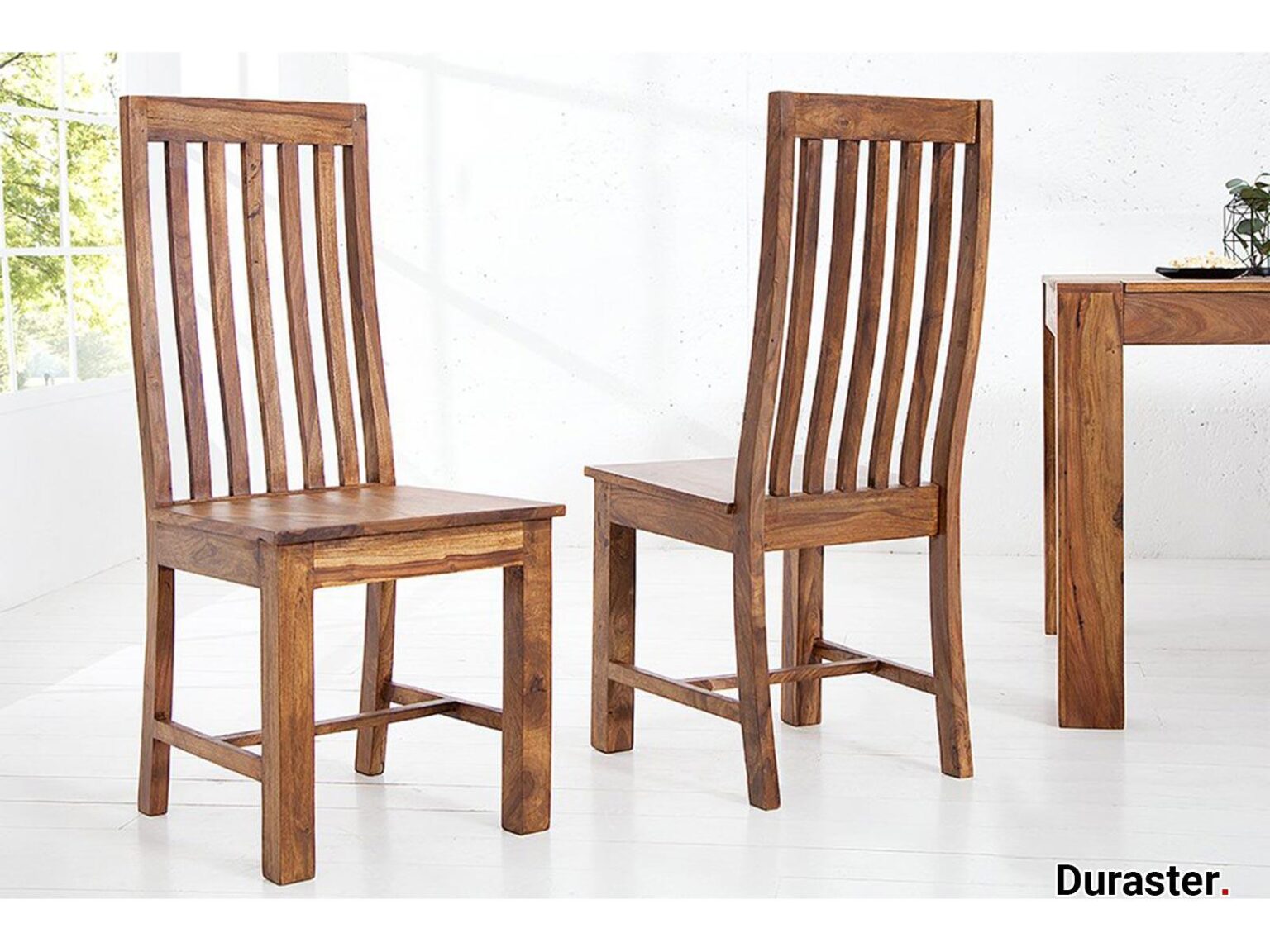 Torpedo Modern Sheesham Wood Dining Chair#2 - Duraster