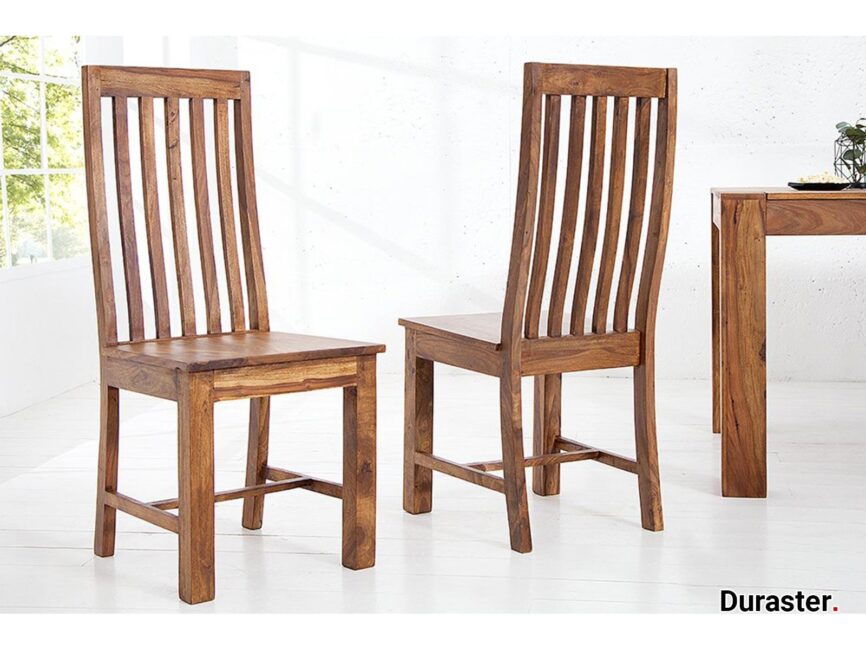 Torpedo Modern Sheesham Wood Dining Chair#2 - Duraster