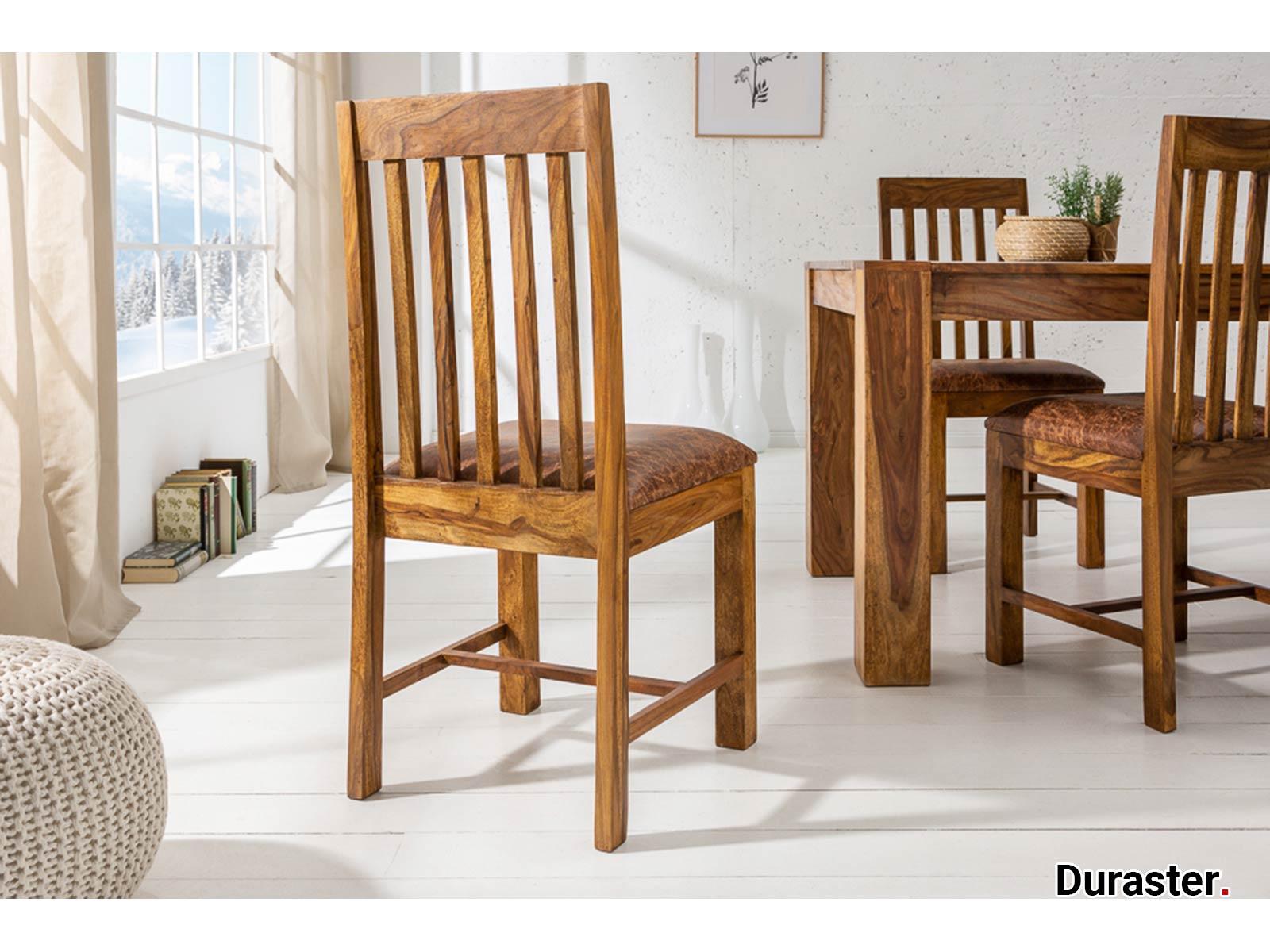 Torpedo Modern Sheesham Wood Dining Chair#1 - Duraster