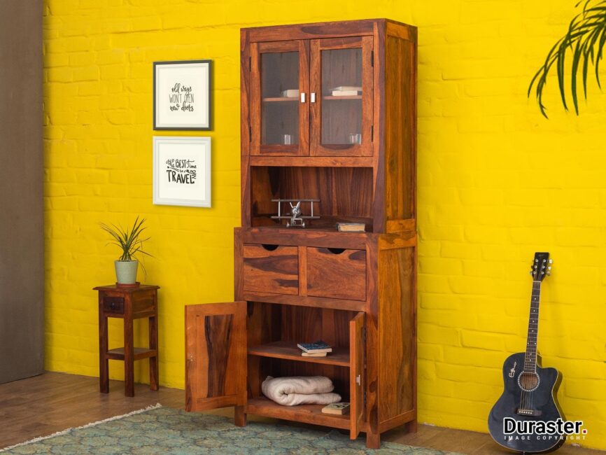 Ummed Modern Sheesham Wood Buffet Cabinet#9 - Duraster
