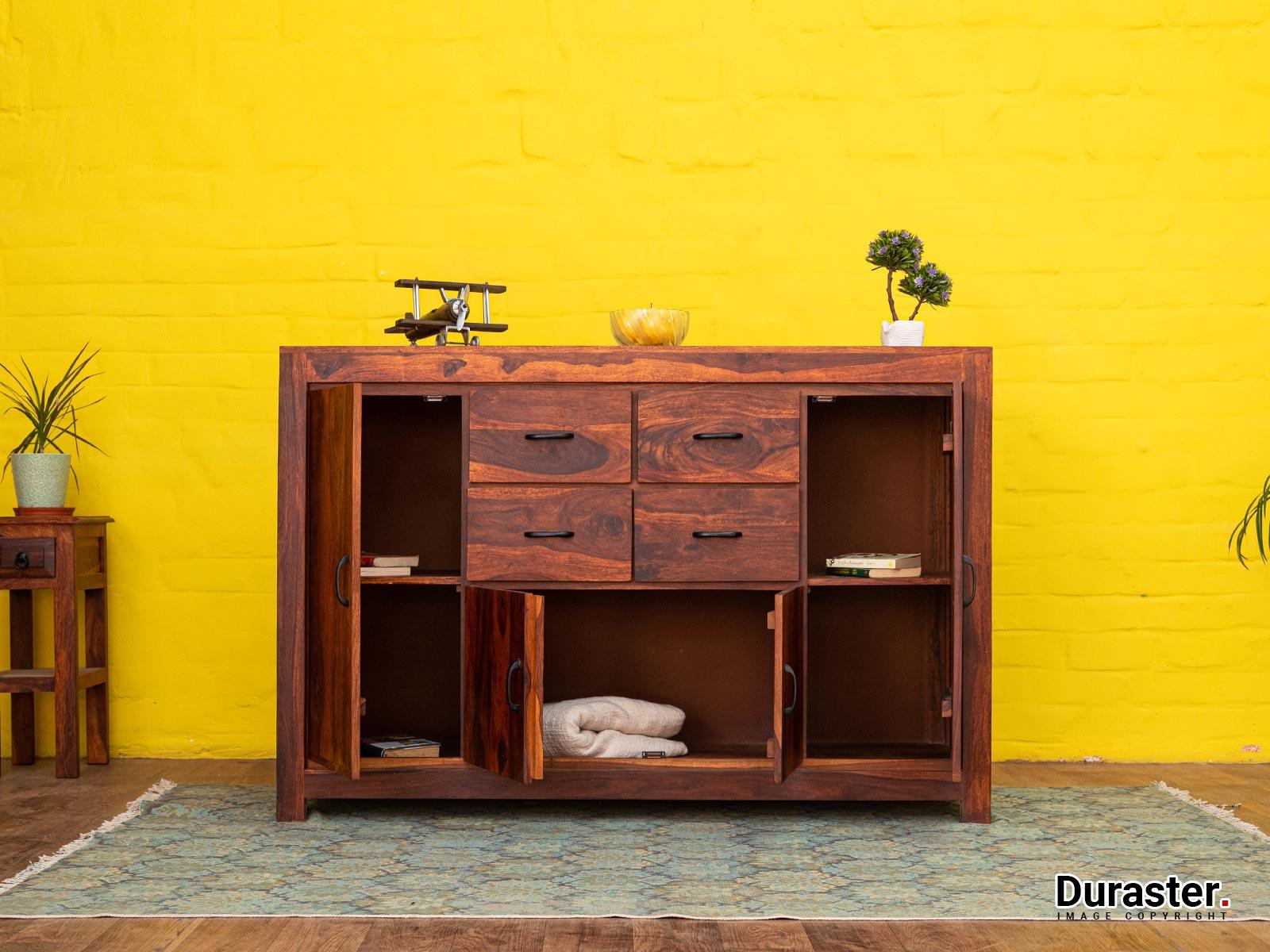 Ummed Solid Sheesham wood Sideboard Cabinet#14 - Duraster