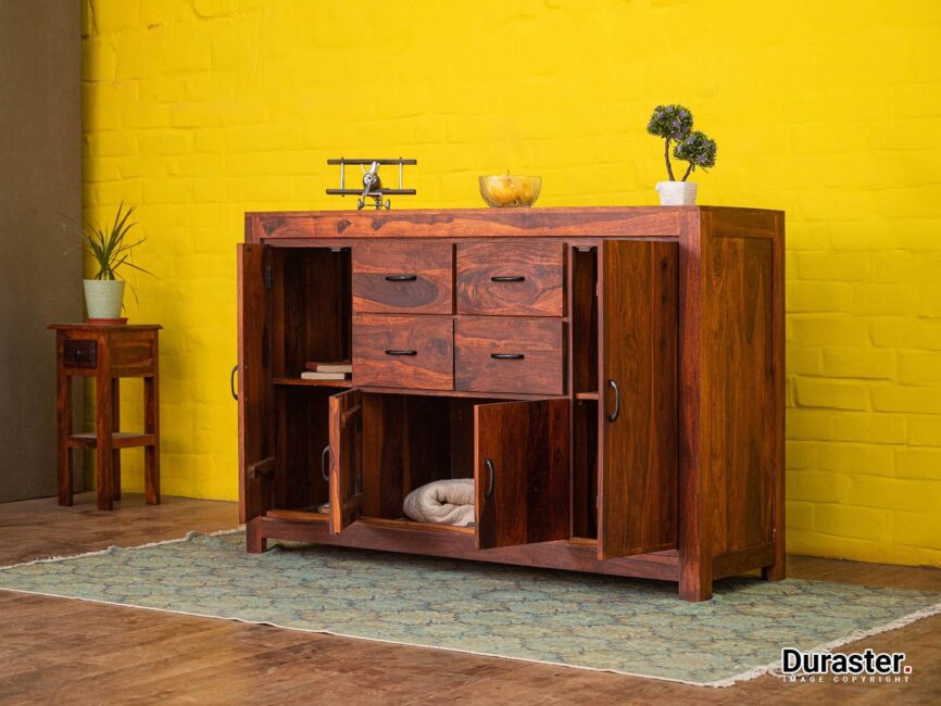 Ummed Solid Sheesham wood Sideboard Cabinet#14 - Duraster