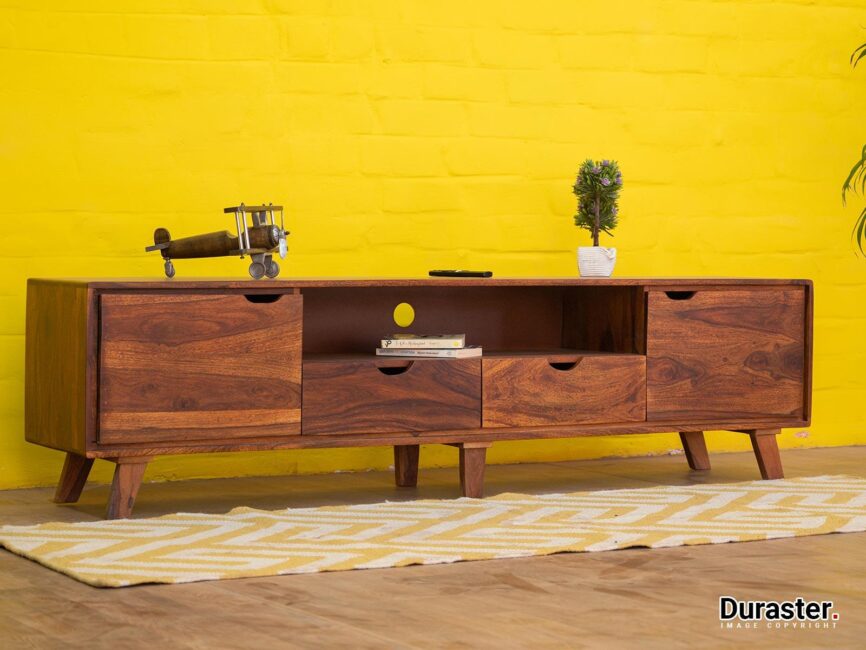 Ummed Modern Sheesham Wood TV Unit #14 - Duraster