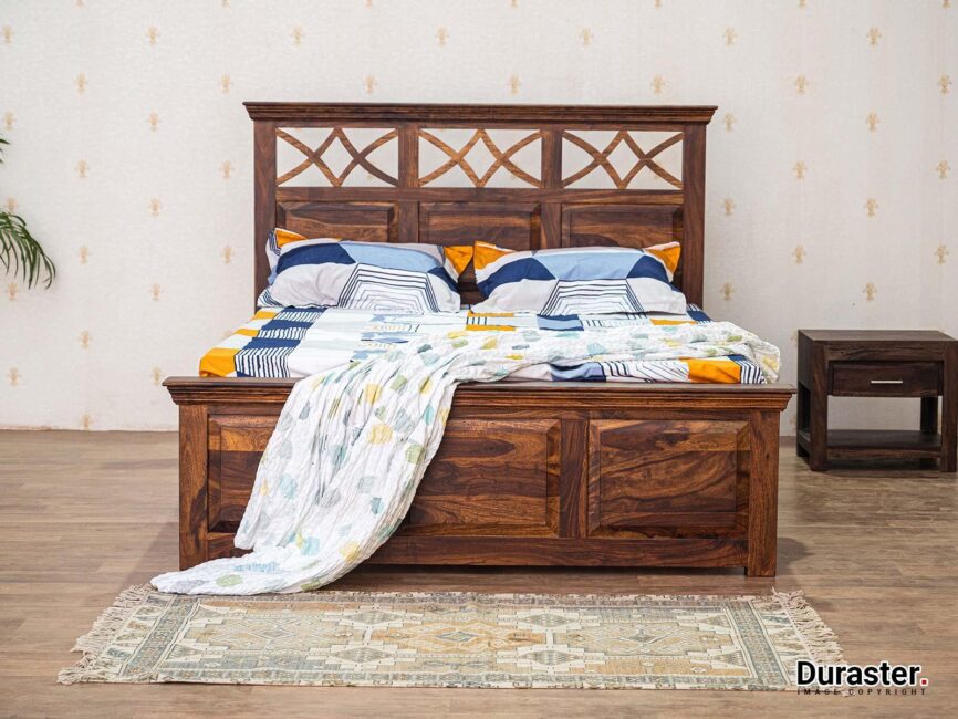 Ummed Solid Sheesham wood  Elegant Bed#1 - Duraster