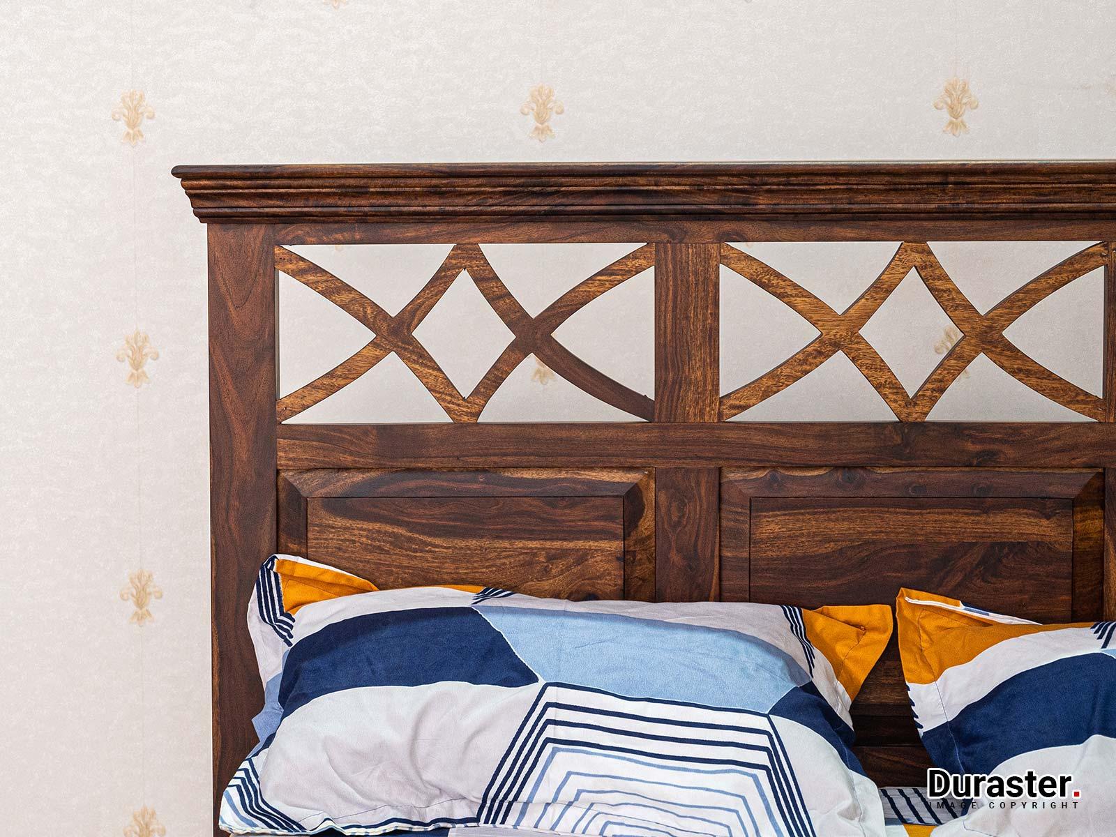 Ummed Solid Sheesham wood Elegant Bed#1 - Duraster
