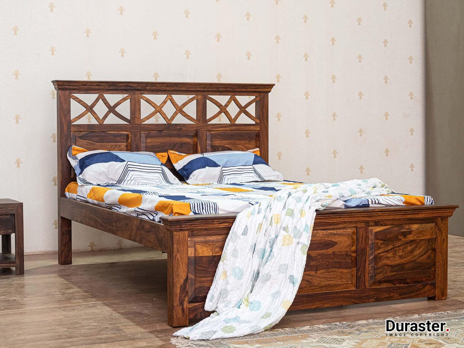 Ummed Solid Sheesham wood  Elegant Bed#1 - Duraster