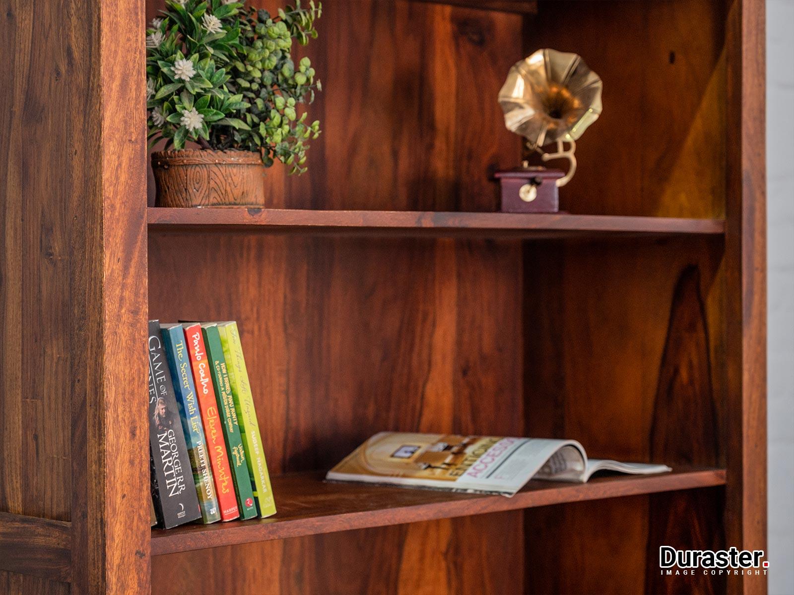 Ummed Large Sheesham wood Book Shelf#1 - Duraster