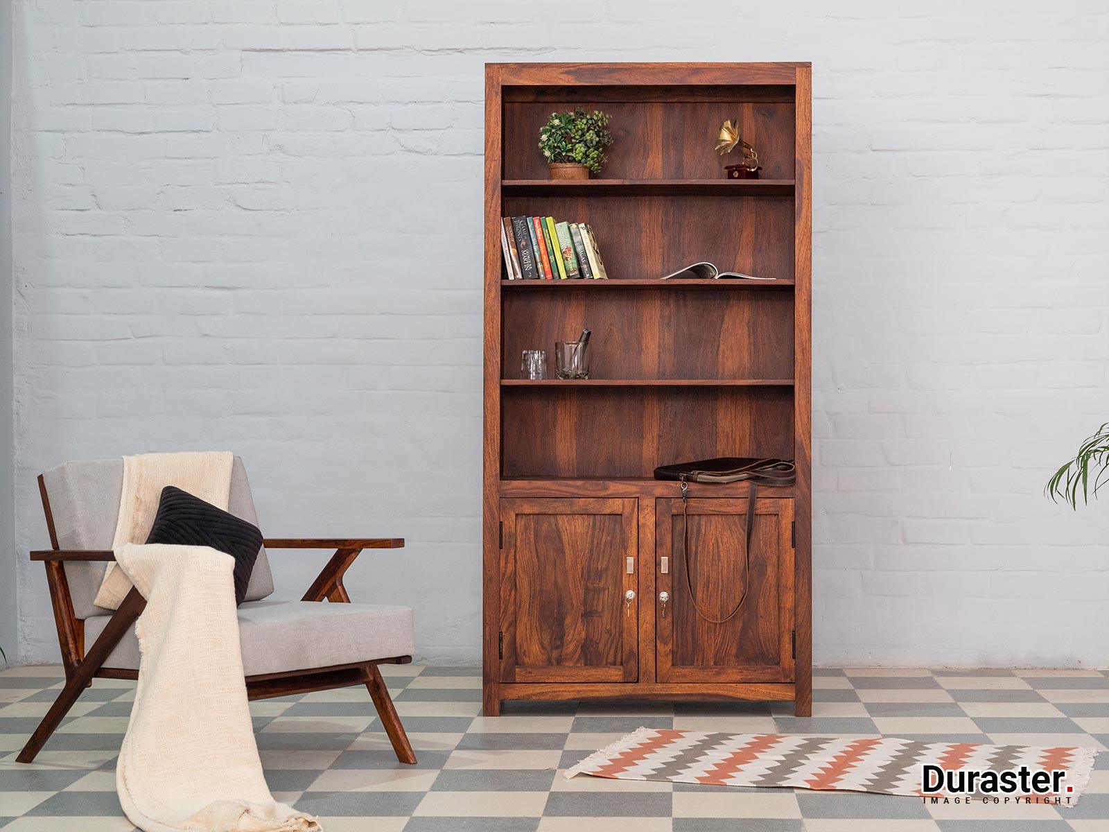 Ummed Large Sheesham wood Book Shelf#1 - Duraster