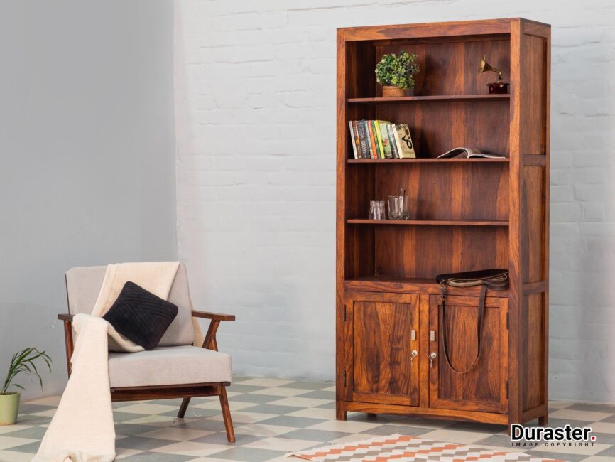 Ummed Large Sheesham wood Book Shelf#1 - Duraster