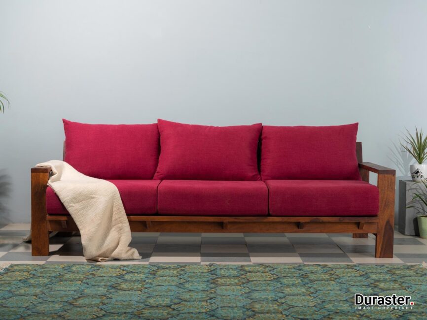 Ummed Solid Sheesham wood 3 Seater Sofa#4 - Duraster