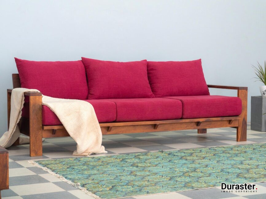 Ummed Solid Sheesham wood 3 Seater Sofa#4 - Duraster