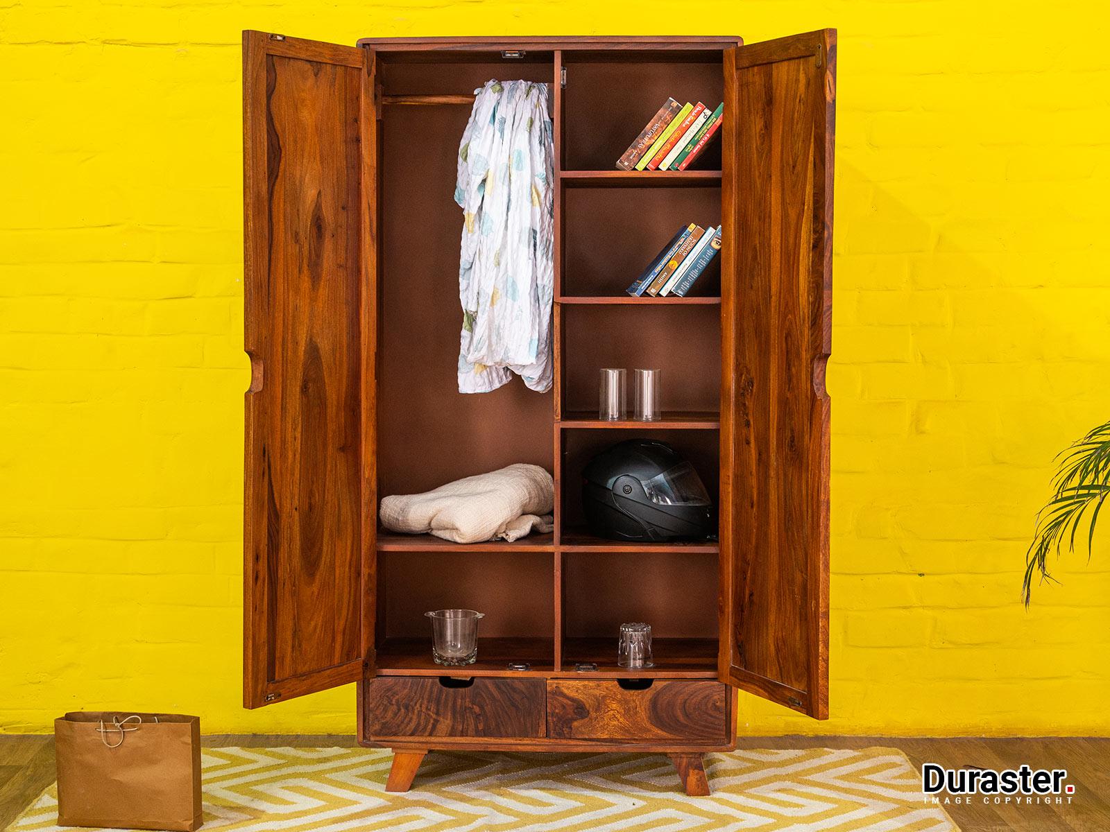 Ummed Modern Sheesham Wood Cupboard Cabinet #8 - Duraster