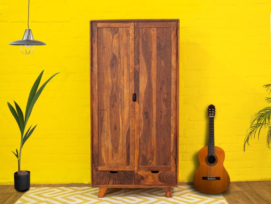 Ummed Modern Sheesham Wood Cupboard Cabinet #8 - Duraster