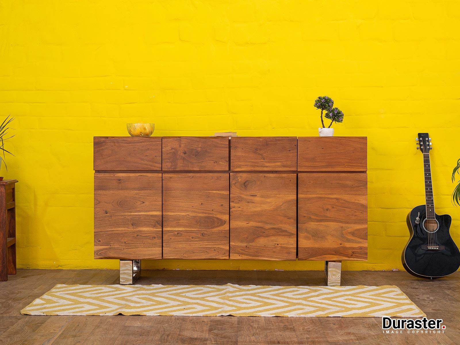 Ummed Solid Acacia wood Elegant Sideboard Cabinet - Duraster