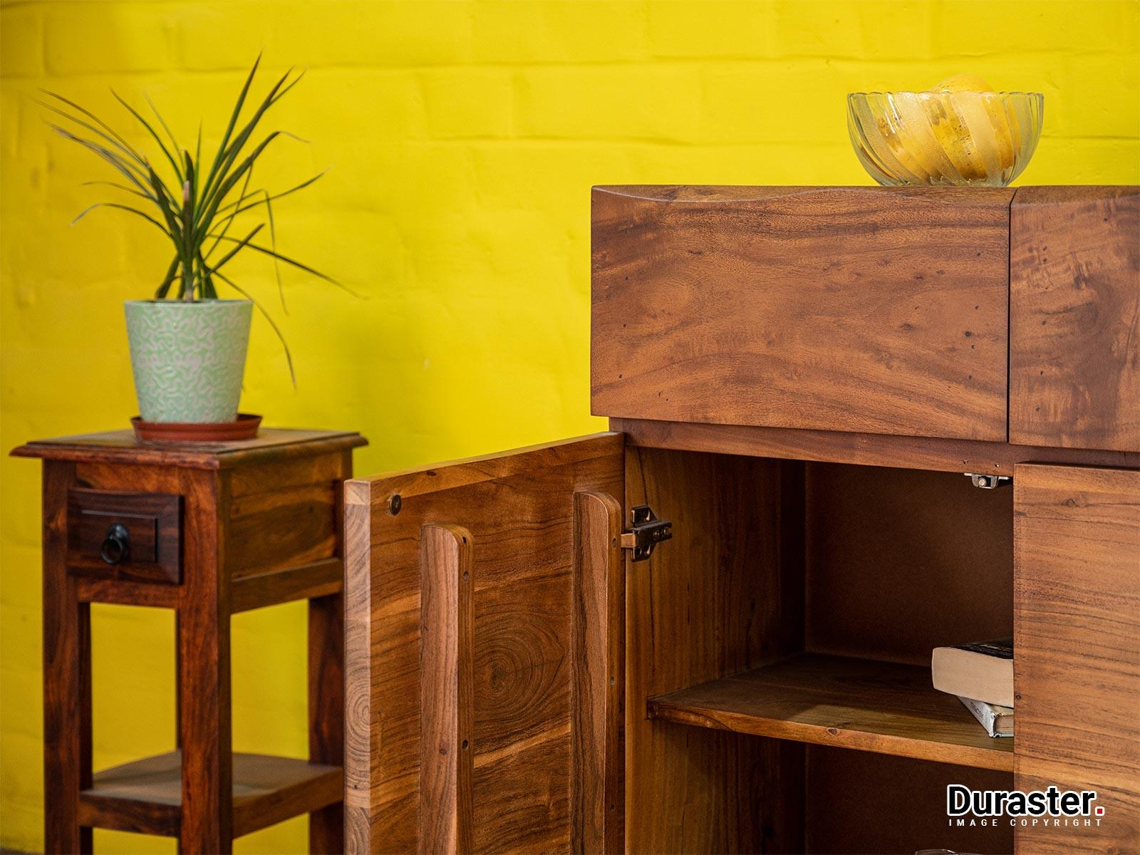 Ummed Solid Acacia wood Elegant Sideboard Cabinet - Duraster